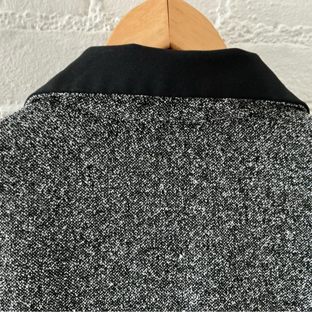 Vintage BFA Classics Blazer Jacket Black Gray Tweed Womens 14 Career Dressy - Picture 13 of 16